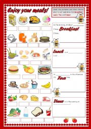 English Worksheet: ENJOY YOUR MEAL!