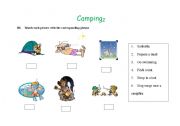 English Worksheet: Camping 2