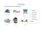 English worksheet: Camping 2