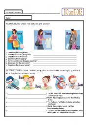 English Worksheet: Do and Does excercises