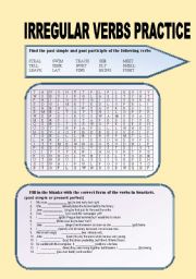 English Worksheet: Irregular verbs practice