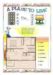 English Worksheet: A Place To Live (PART 1)
