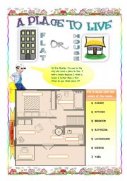 English Worksheet: A Place To Live (PART 1)