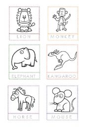 Animal Flashcards for painting and writing the letters (2)