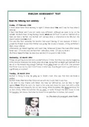 English Worksheet: Anne Frank