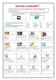 English Worksheet: should