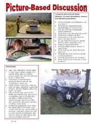 English Worksheet: Picture-Based Discussion (22): Driving