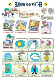 English Worksheet: Seasons and Weather