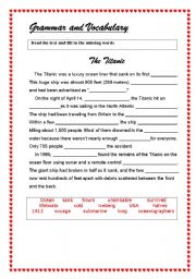 English Worksheet: Titanic