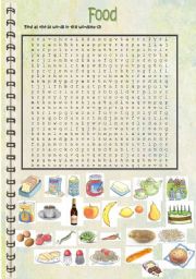 Food wordsearch