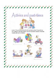 English Worksheet: Activities and Pastimes