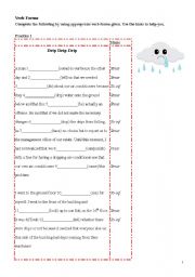 English worksheet: Verb Form