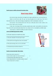 English Worksheet: reading comprehension