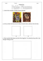 English worksheet: Examining the art of Pablo Picasso