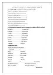 English Worksheet: Activities about comparative and superlative