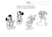 English Worksheet: The clothes (Disney)