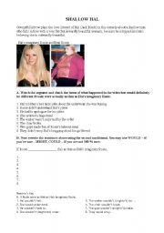 English worksheet: Shallow Hal movie activity