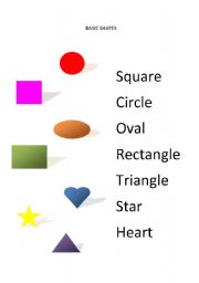 English Worksheet: Basic shapes