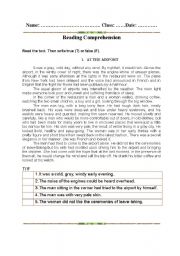 English Worksheet: Reading Comprehension