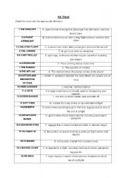 English Worksheet: Airport vocabulary and roleplay