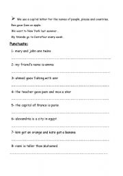 English Worksheet: punctuation 4
