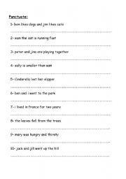 English worksheet: punctuation 5