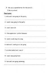 English Worksheet: punctuation 6