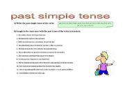 English worksheet: Past Simple, Reading and Writing