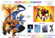 English Worksheet: If you were a superhero...?