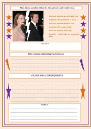 English Worksheet: brad pitt and Angelina Jolie