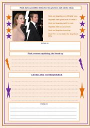 English worksheet: brad pitt and Angelina Jolie