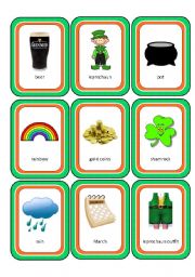 St.Patricks Day Memory Cards (18 images in all with backing cards)