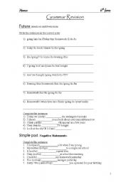 English Worksheet: grammar excercices