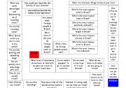 English Worksheet: Board Game