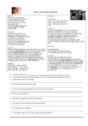 English Worksheet: Two songs about drugs