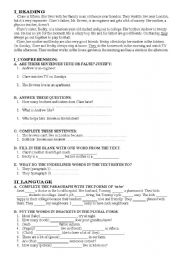 English Worksheet: Clares family