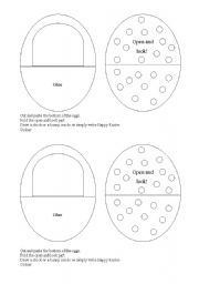 English Worksheet: make an Easter egg