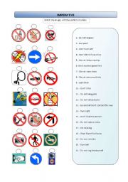 English Worksheet: Restriction orders