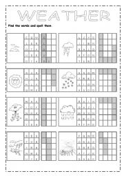 English Worksheet: WEATHER