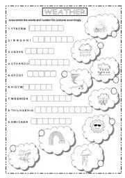 English Worksheet: WEATHER