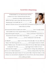 English Worksheet: Brad Pitts Biography