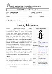 English Worksheet: Amnesty International