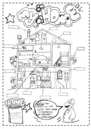 English Worksheet: HOUSE WORKSHEET