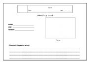 English worksheet: Identify Card