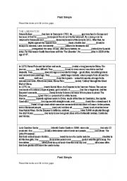 English Worksheet: Past Simple