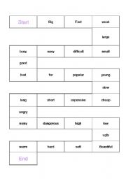 English Worksheet: Comparatives game board