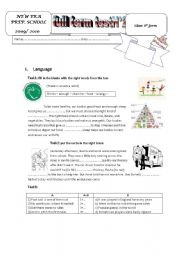 English Worksheet: full term test N2 8th form