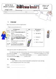 full term test N2 9th form 