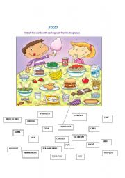 English Worksheet: FOOD