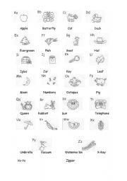 English Worksheet: Alphabets For begginers